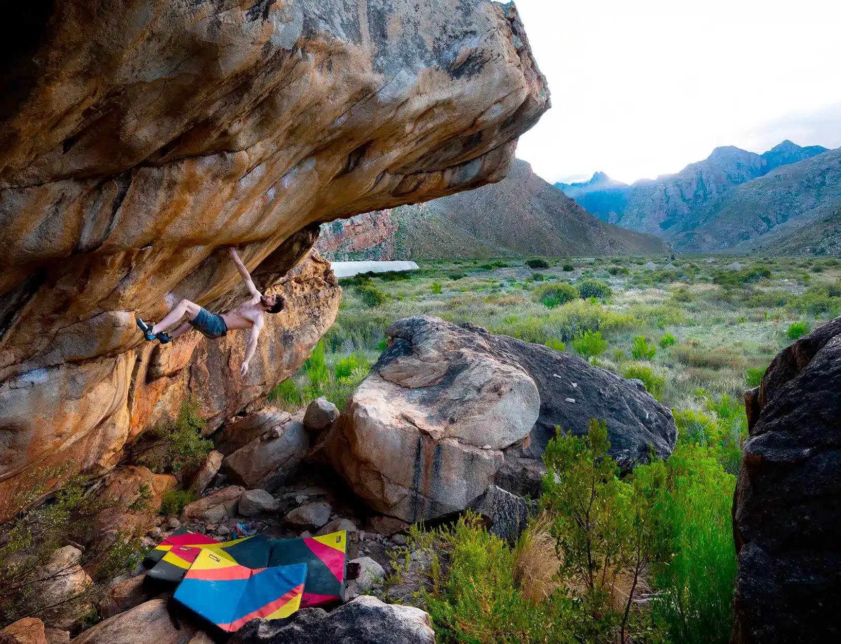 Jimmy Webb. The Healing (8B+/V14), Rocklands, South Africa. Photo Keenan Takahashi